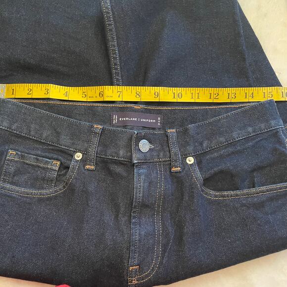 Everlane Dark Indigo The Slim Fit Jeans Size 31/28 - Picture 9 of 12